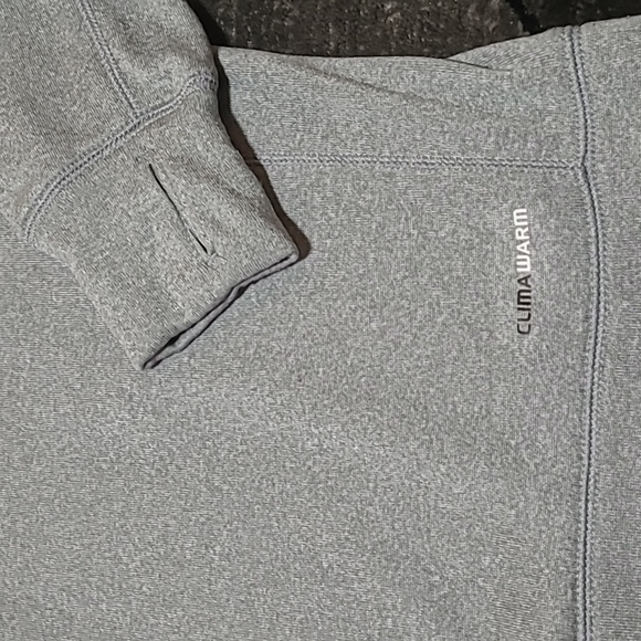 ADIDAS CLIMAWARM EMBROIDERED LOGO FLEECE THUMB-HOLE SLEEVE SWEATSHIRT HOODIE - Picture 12 of 12